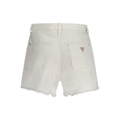 Guess Jeans White Cotton Shorts