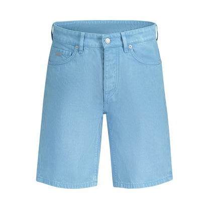 Hugo Boss Blue Cotton Short - Relaxed Fit