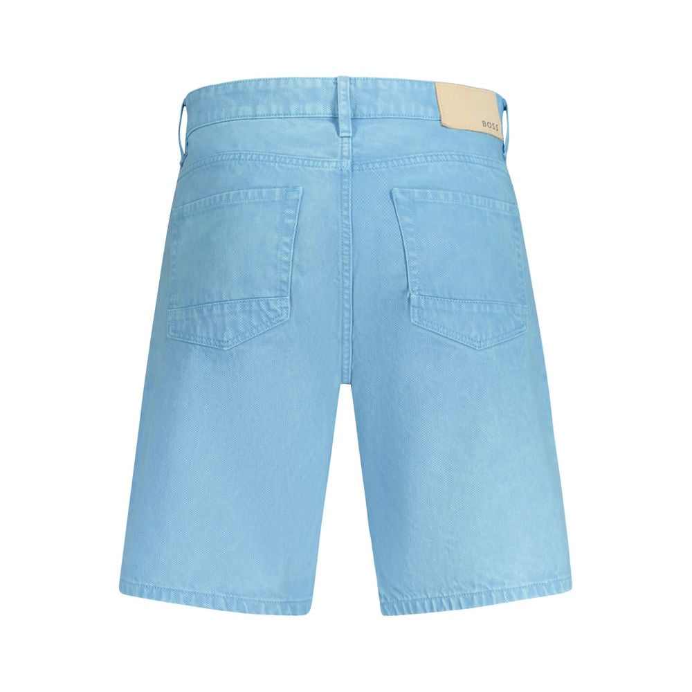 Hugo Boss Blue Cotton Short - Relaxed Fit
