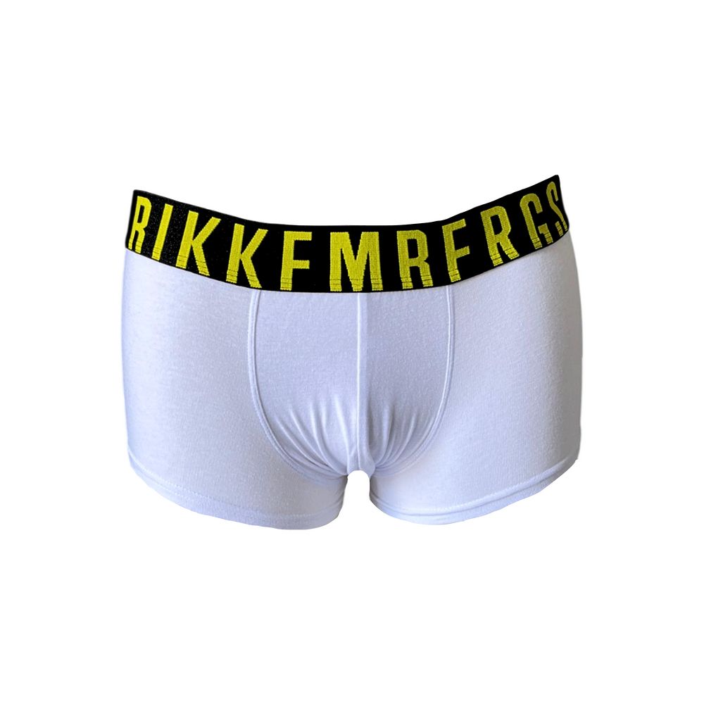 Bikkembergs White Polyester Boxer with Branded Band