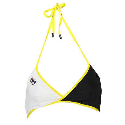 Karl Lagerfeld Black Elastane Triangle Swimsuit with Neck Tie