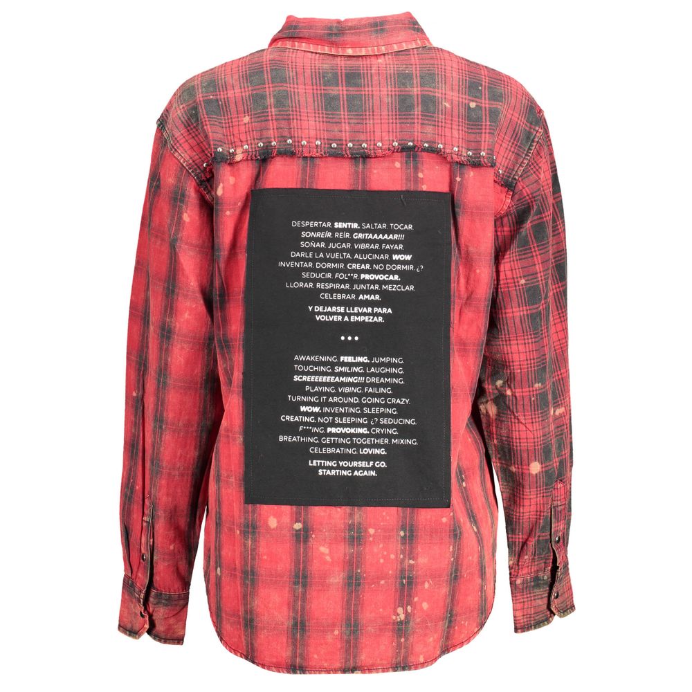 Desigual Red Cotton Shirt - Bold and Contemporary Style