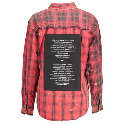 Desigual Red Cotton Shirt - Bold and Contemporary Style