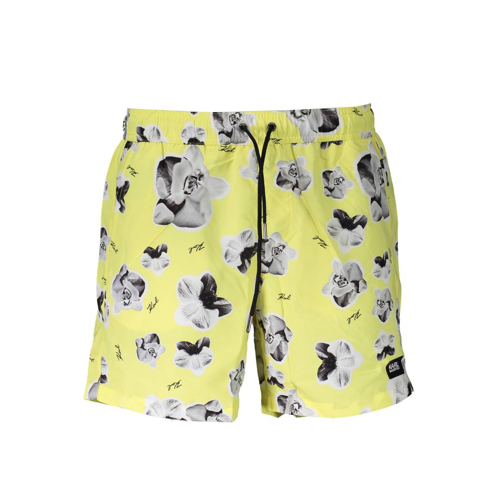 Karl Lagerfeld Yellow Polyester Swimwear Boxer