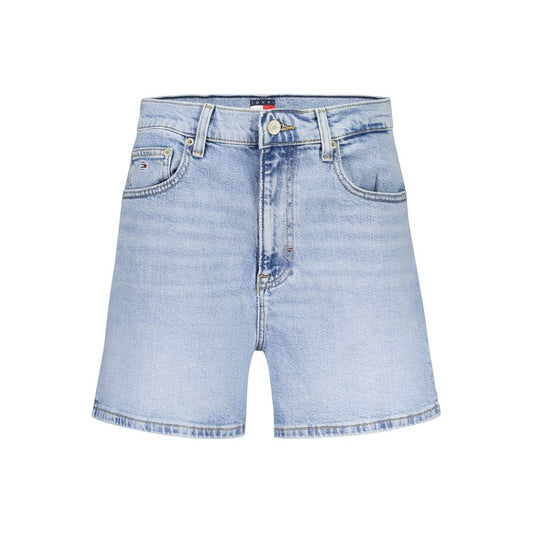 Tommy Hilfiger Blue Cotton Short Mom Jeans