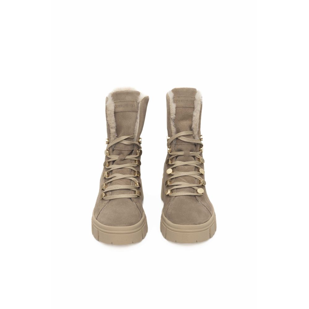 Cerruti 1881 Beige Cowhide Boot - Chic Elegance for Every Occasion