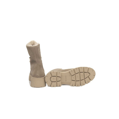 Cerruti 1881 Beige Cowhide Boot - Chic Elegance for Every Occasion