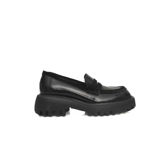 Cerruti 1881 Black Calfskin Loafer for Women