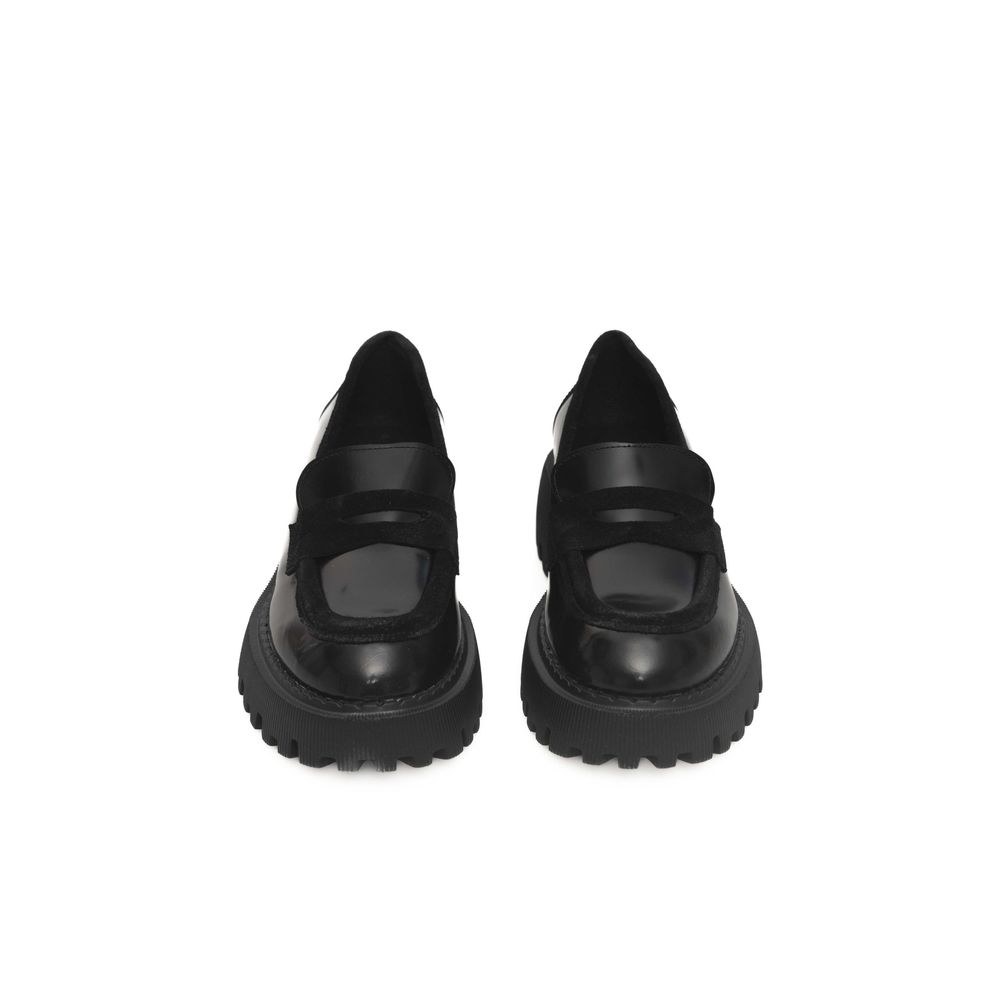 Cerruti 1881 Black Calfskin Loafer for Women