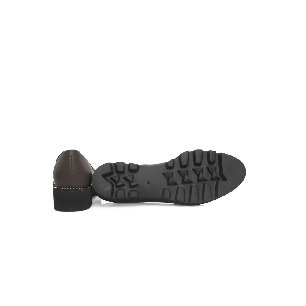 Cerruti 1881 Brown Cowhide Loafer with Silver Details
