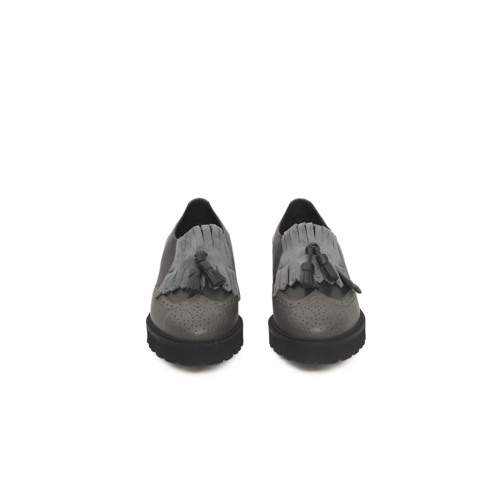 Cerruti 1881 Gray Cowhide Loafer for Women
