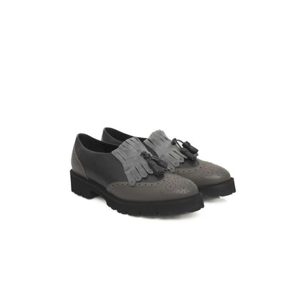Cerruti 1881 Gray Cowhide Loafer for Women