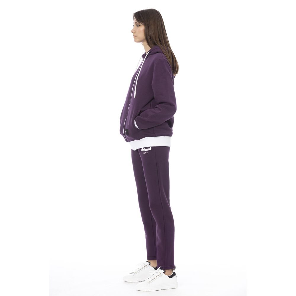 Baldinini Trend Purple & White Cotton Tracksuit