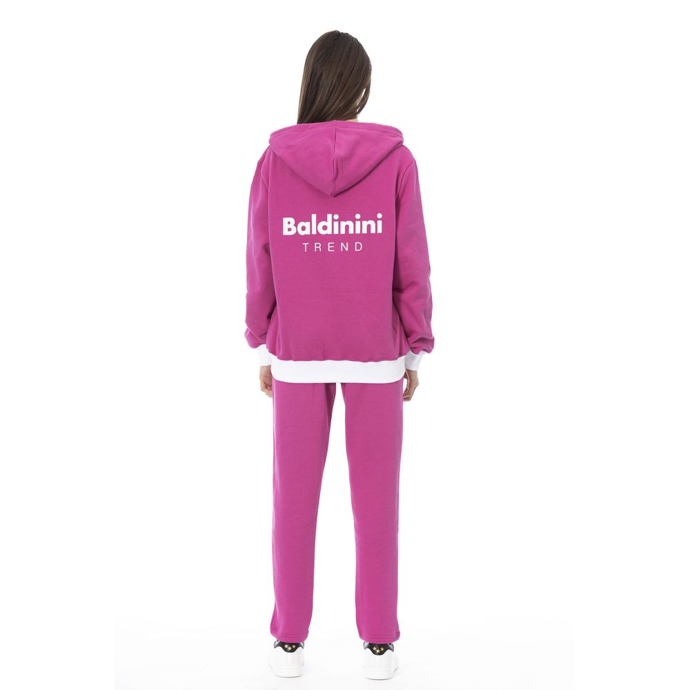 Baldinini Trend Pink/Purple & White Trim Cotton Tracksuit for Women