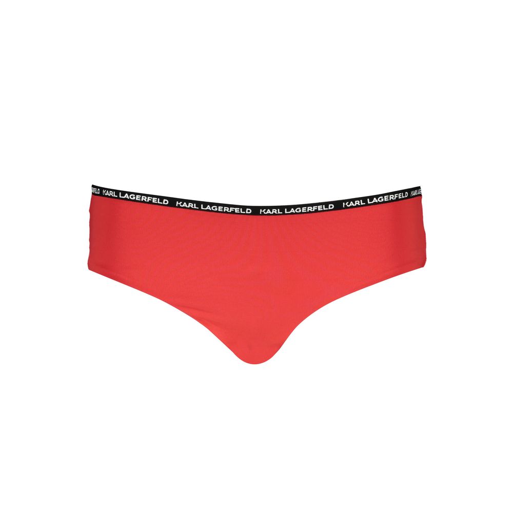 Karl Lagerfeld Red Elastane Swimwear Briefs
