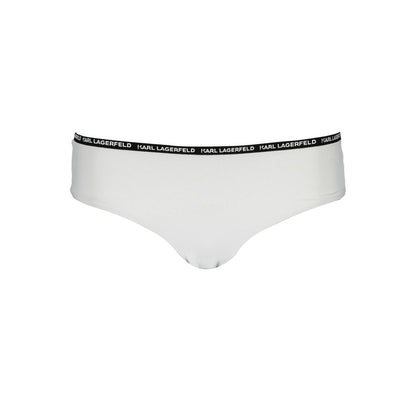 Karl Lagerfeld White Elastane Swimwear Briefs