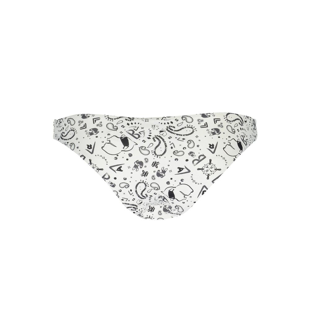Karl Lagerfeld White Elastane Swimwear Briefs