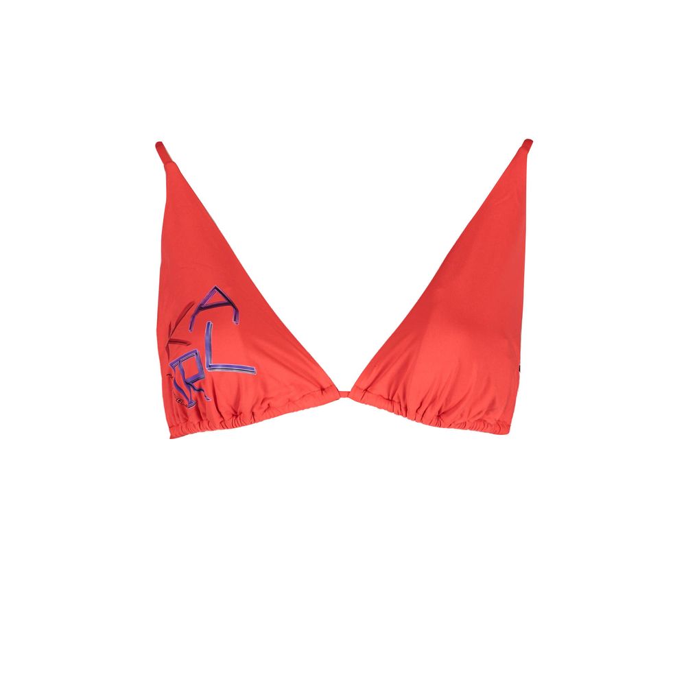 Karl Lagerfeld Red Elastane Triangle Swimsuit