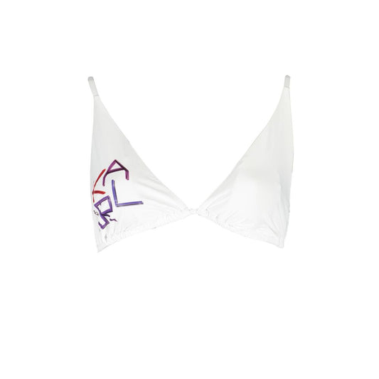 Karl Lagerfeld White Elastane Triangle Swimsuit