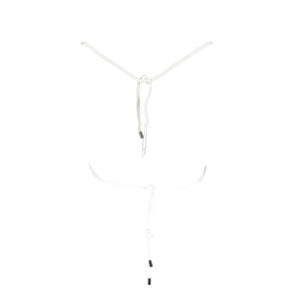 Karl Lagerfeld White Elastane Triangle Swimsuit