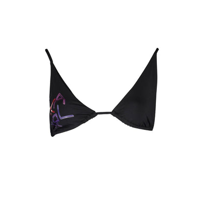 Karl Lagerfeld Black Elastane Triangle Swimsuit