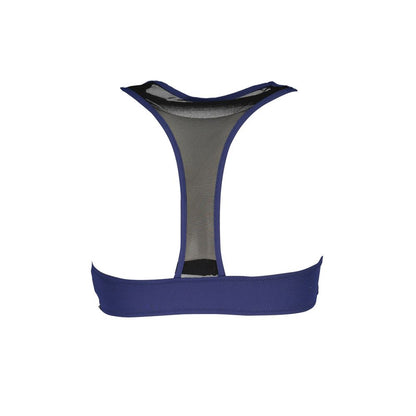 Karl Lagerfeld Blue Elastane Swimwear - Sporty Top Swimsuit