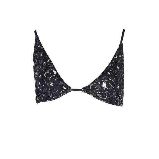 Karl Lagerfeld Black Elastane Triangle Swimsuit