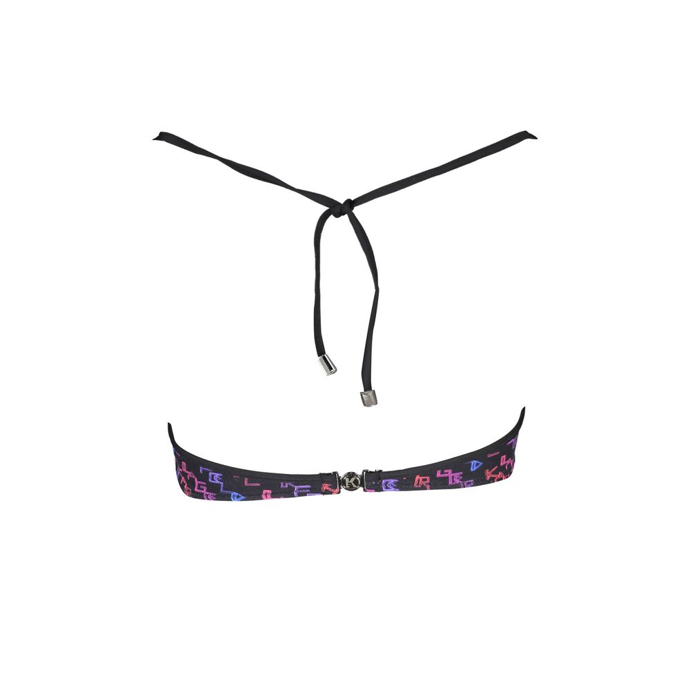 Karl Lagerfeld Black Elastane Bandeau Swimsuit