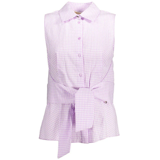 Kocca Pink Cotton Shirt - Sleek Sleeveless Elegance