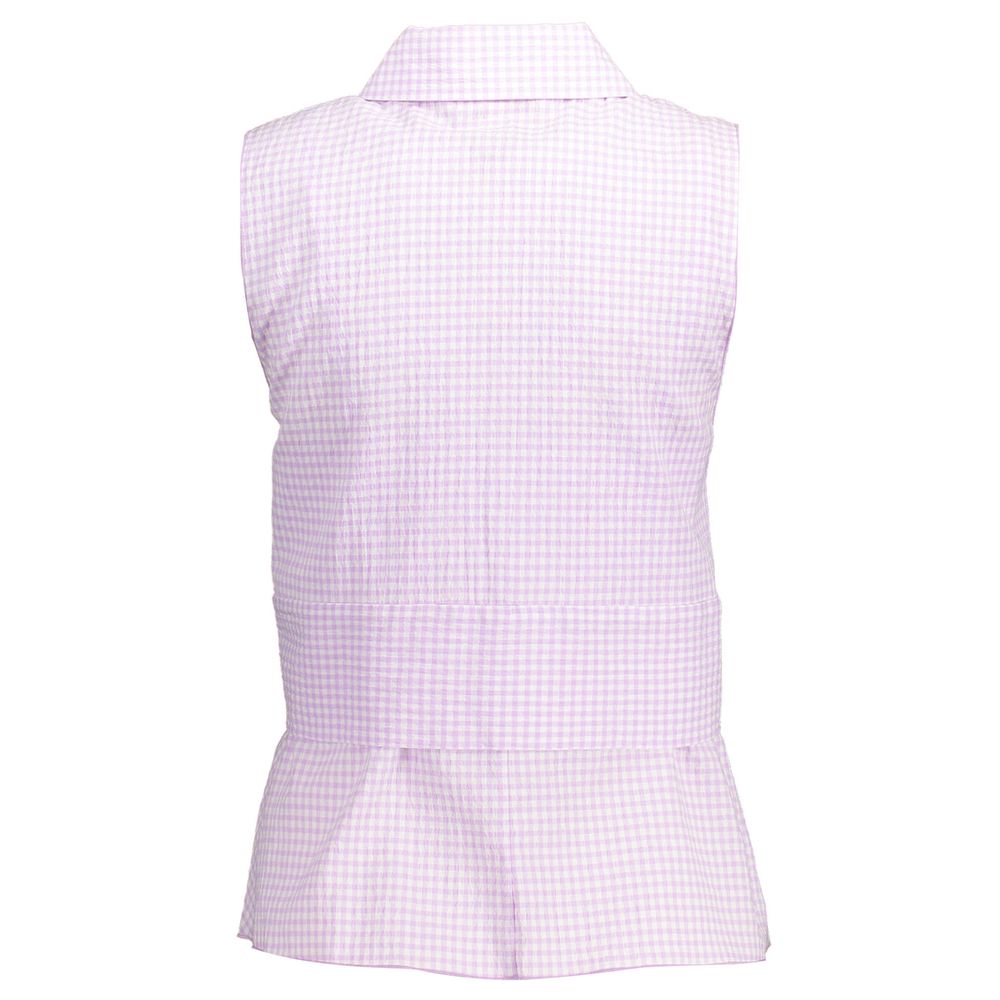 Kocca Pink Cotton Shirt - Sleek Sleeveless Elegance
