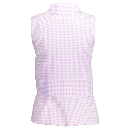 Kocca Pink Cotton Shirt - Sleek Sleeveless Elegance
