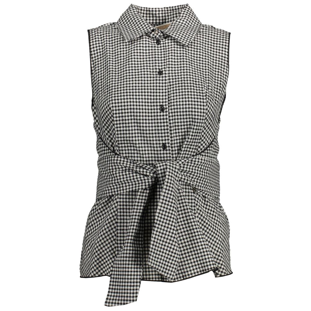 Kocca Black Cotton Shirt - Sleek Sleeveless Style