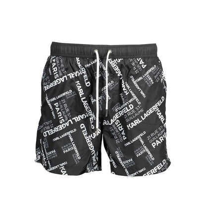 Karl Lagerfeld Black Polyester Swimwear - Medium Sea Boxer