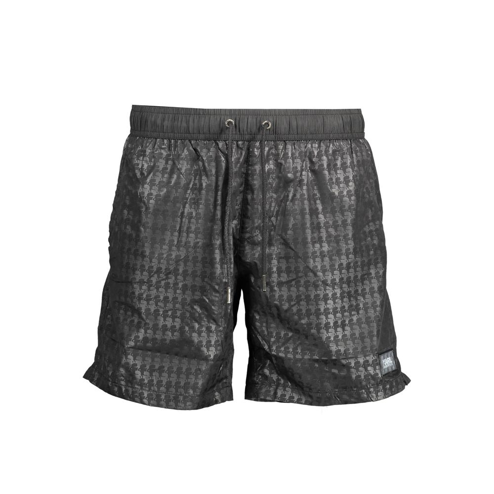 Karl Lagerfeld Black Polyester Swimwear - Medium Sea Boxer