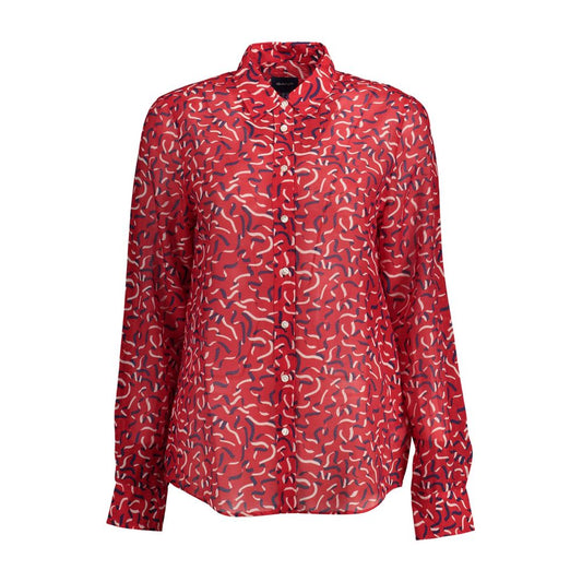 Gant Red Cotton Shirt - Stylish Comfort in Every Stitch