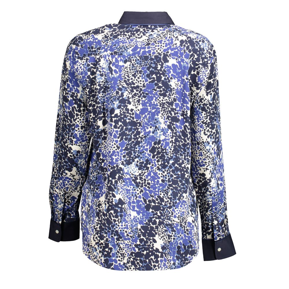 Gant Blue Lyocell Shirt - Elegant Long-Sleeved Style