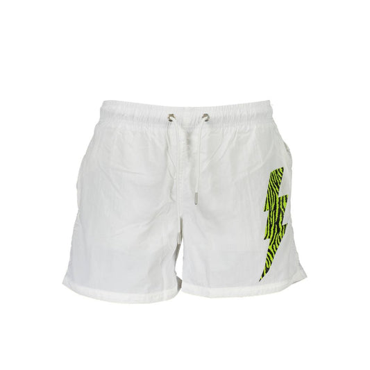 Cavalli Class White Polyamide Swimwear Beach Boxer