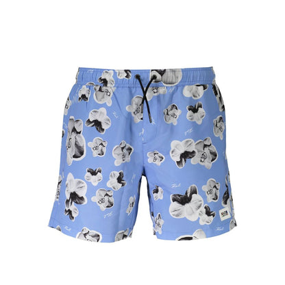 Karl Lagerfeld Blue Polyester Swimwear - Medium Swimming Boxer