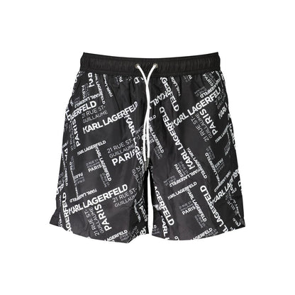 Karl Lagerfeld Black Polyester Swimwear - Medium Swimming Boxer
