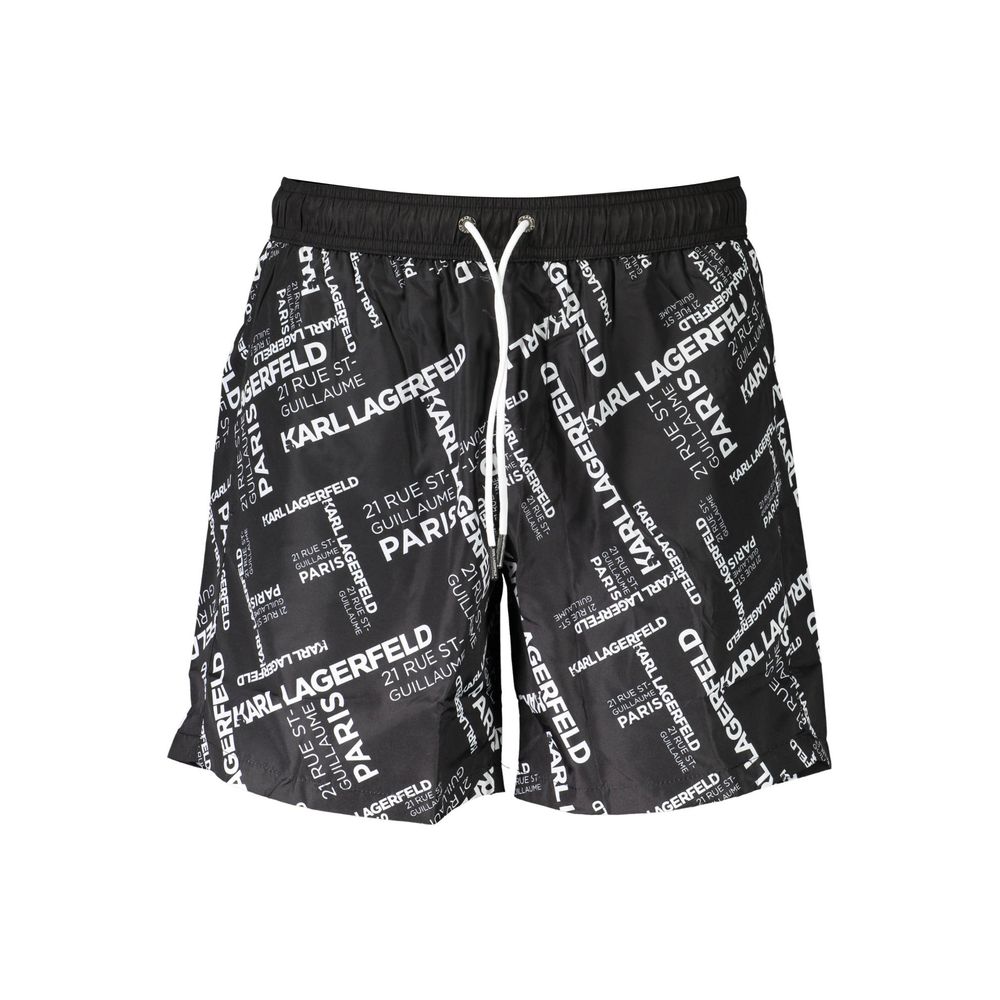 Karl Lagerfeld Black Polyester Swimwear - Medium Swimming Boxer