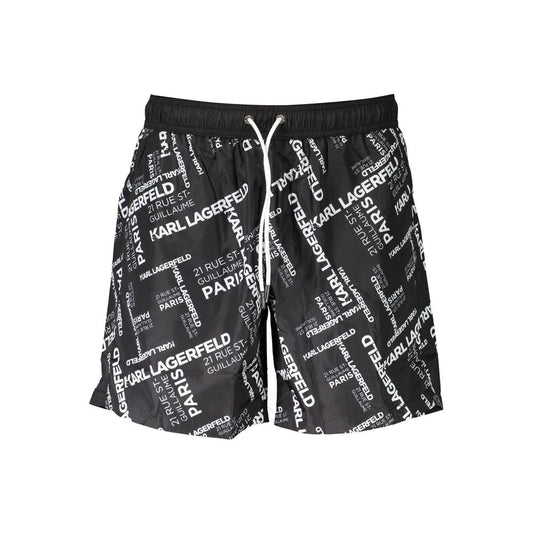 Karl Lagerfeld Black Polyester Swimwear - Medium Swimming Boxer