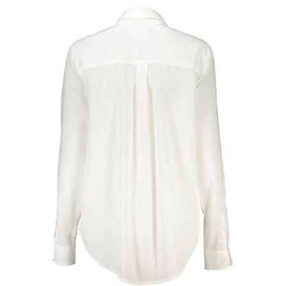 Desigual White Cotton Shirt: A Statement of Elegance