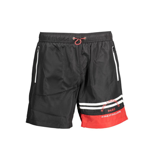 Karl Lagerfeld Black Polyester Swimwear - Medium Swim Boxer