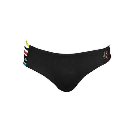 Karl Lagerfeld Black Elastane Swimwear with Contrast Details
