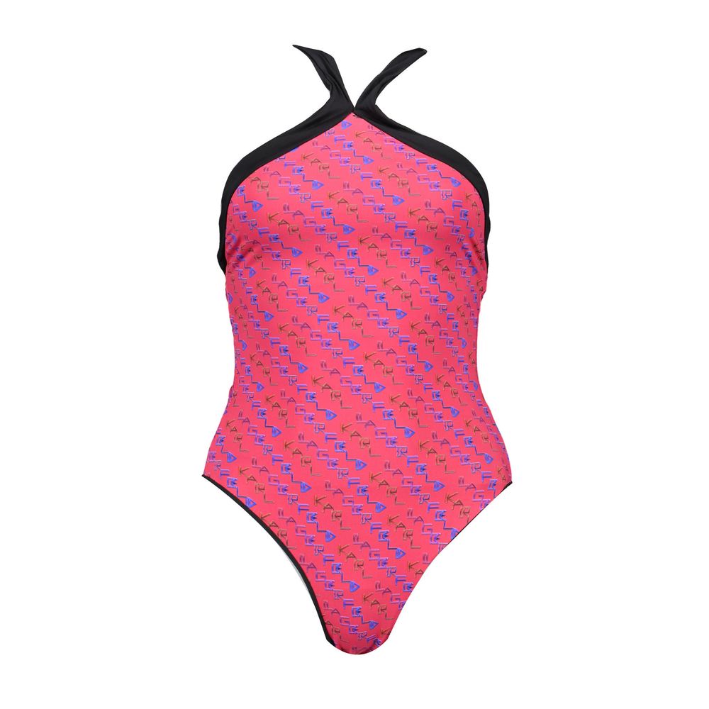 Karl Lagerfeld Red Elastane Full Swimsuit