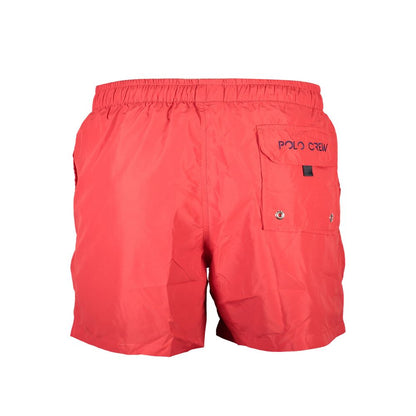 La Martina Red Polyester Swimwear - Stylish Swim Boxer