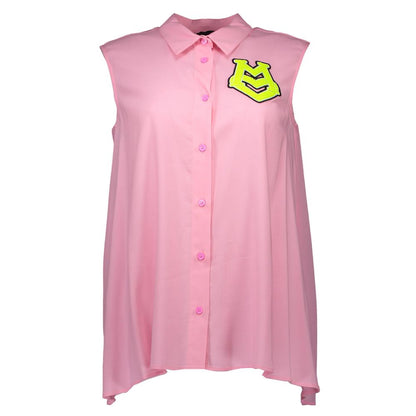 Love Moschino Pink Viscose Shirt - Sleeveless Elegance