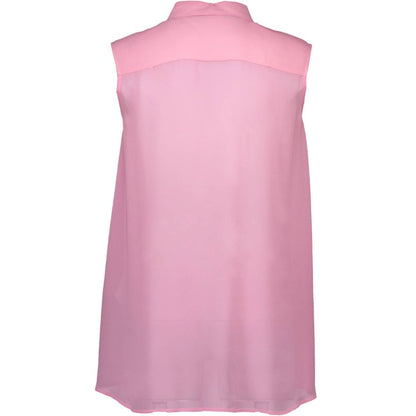 Love Moschino Pink Viscose Shirt - Sleeveless Elegance