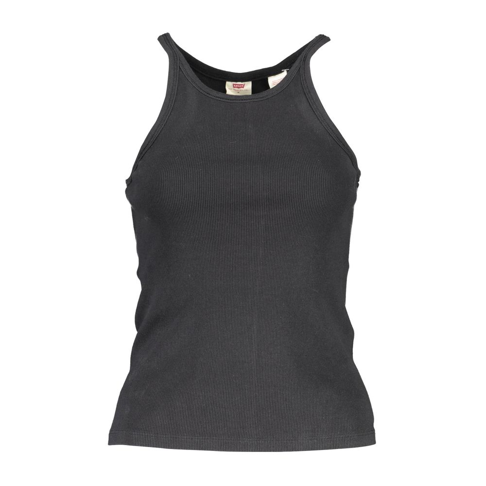 Levi's Black Cotton Tank Top with Logo
