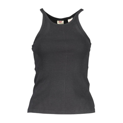 Levi's Black Cotton Tank Top with Logo